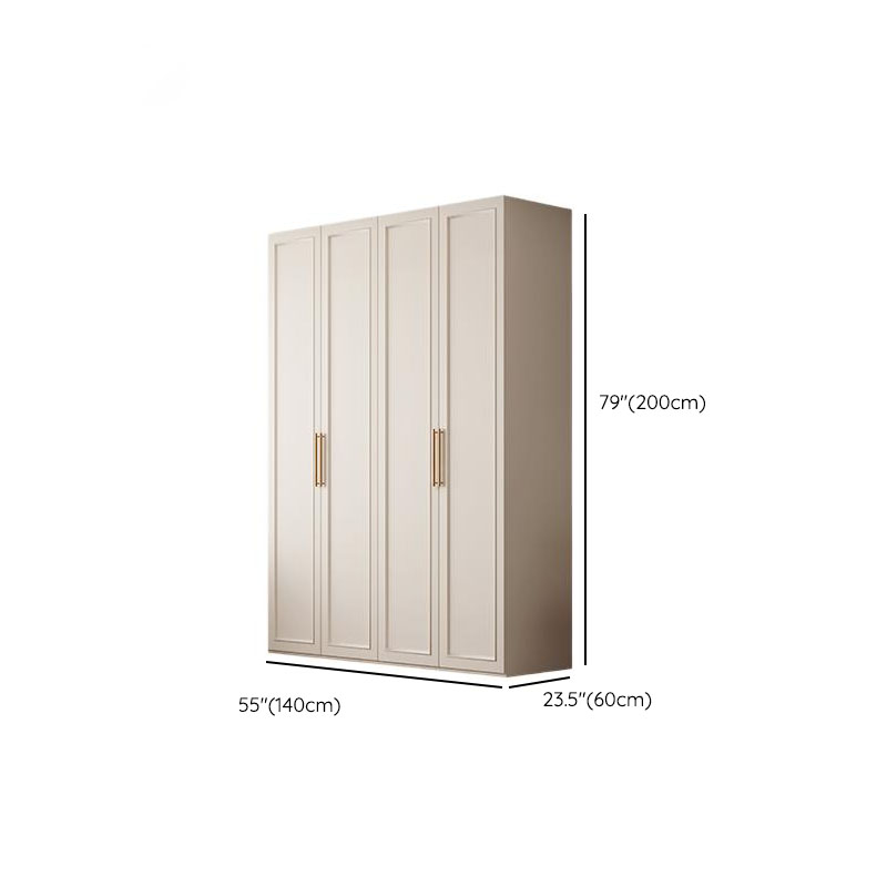 White Casual Wood Independent Armoire Cabinet with Compartments, Soft Close Door, and Interior Shelves - image 8
