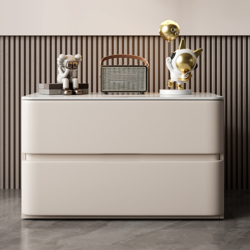 Postmodern Bedside Cabinet Nightstand with 2 Drawers - image 8