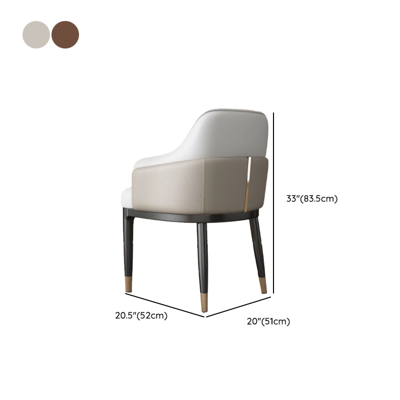 Stylish Modern Sloped Arm Chair for Kitchen & Dining with Low Back and Arms - image 15
