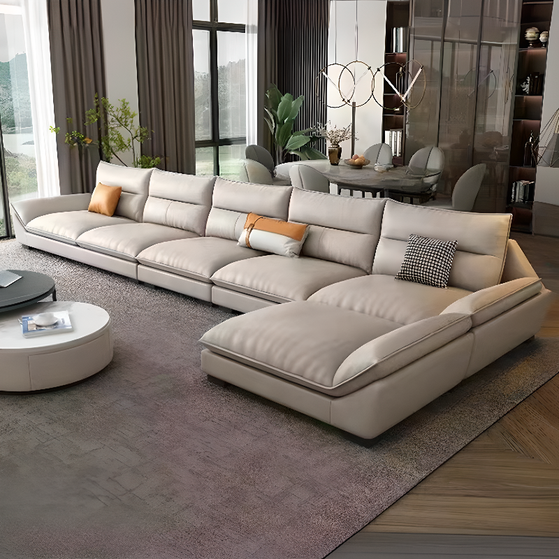 Functional L-Shape/Straight Sofa Couch/Sofa Recliner for Parlor with Reversible/Horizontal Orientation and Concealed Support - image 3