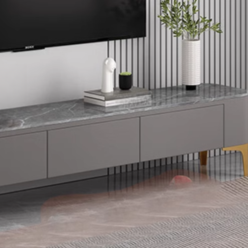 Modish Vitreous TV Stand with 3 Drawers for Sitting Room - image 8