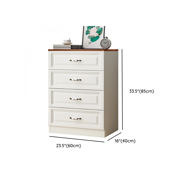 Sleeping Room Use Trendy White Wood Wardrobe Chest with Shelves - image 28
