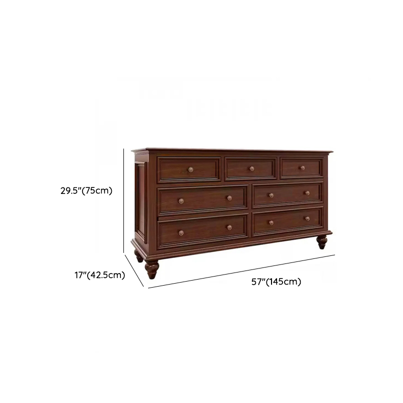 Cocoa Retro Ash Wood Double Dresser/Lingerie Chest/Bachelor Chest with 9/7/8 Drawers in Horizontal/Vertical Orientation - image 19