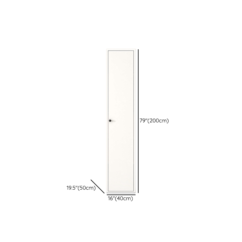 White Modish Steel Armoire Cabinet with Adaptable Shelf and Clothing Rod - image 6