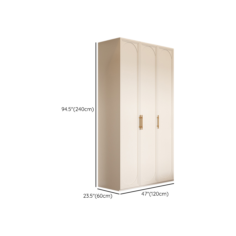 White Minimalist Laminate Wardrobe Closet with Compartments, Soft Close Door, Interior Shelves, and Clothing Rod - image 12