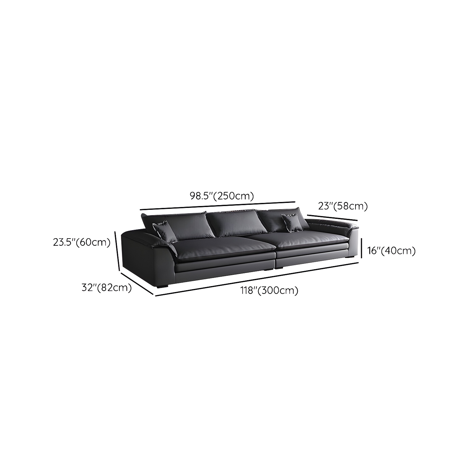 Modern Flared Arm Sofa with Water Resistant and Bolster Pillows - image 21