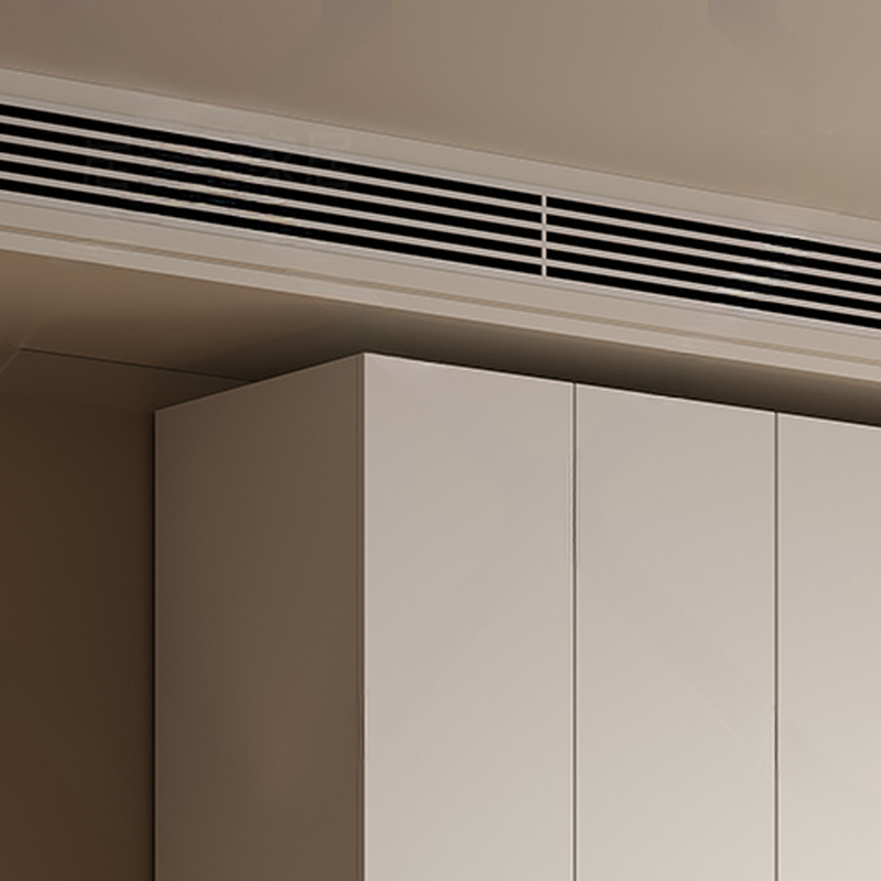 Chalk Modern Natural Wood Standalone Almirah with Soft Close Drawer, Interior Shelves, and Hanging Rod - image 5