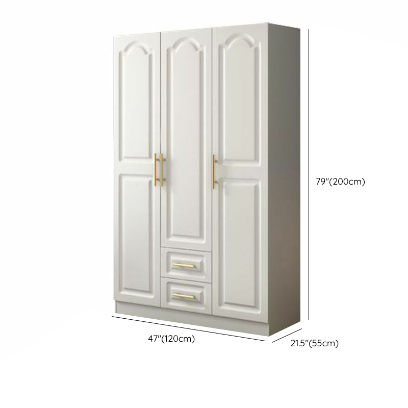 Contemporary Wood Chalk Wardrobe Closet with Interior Shelves&Clothing Rack&3-Drawer/6 Drawers/5-Drawer - image 11
