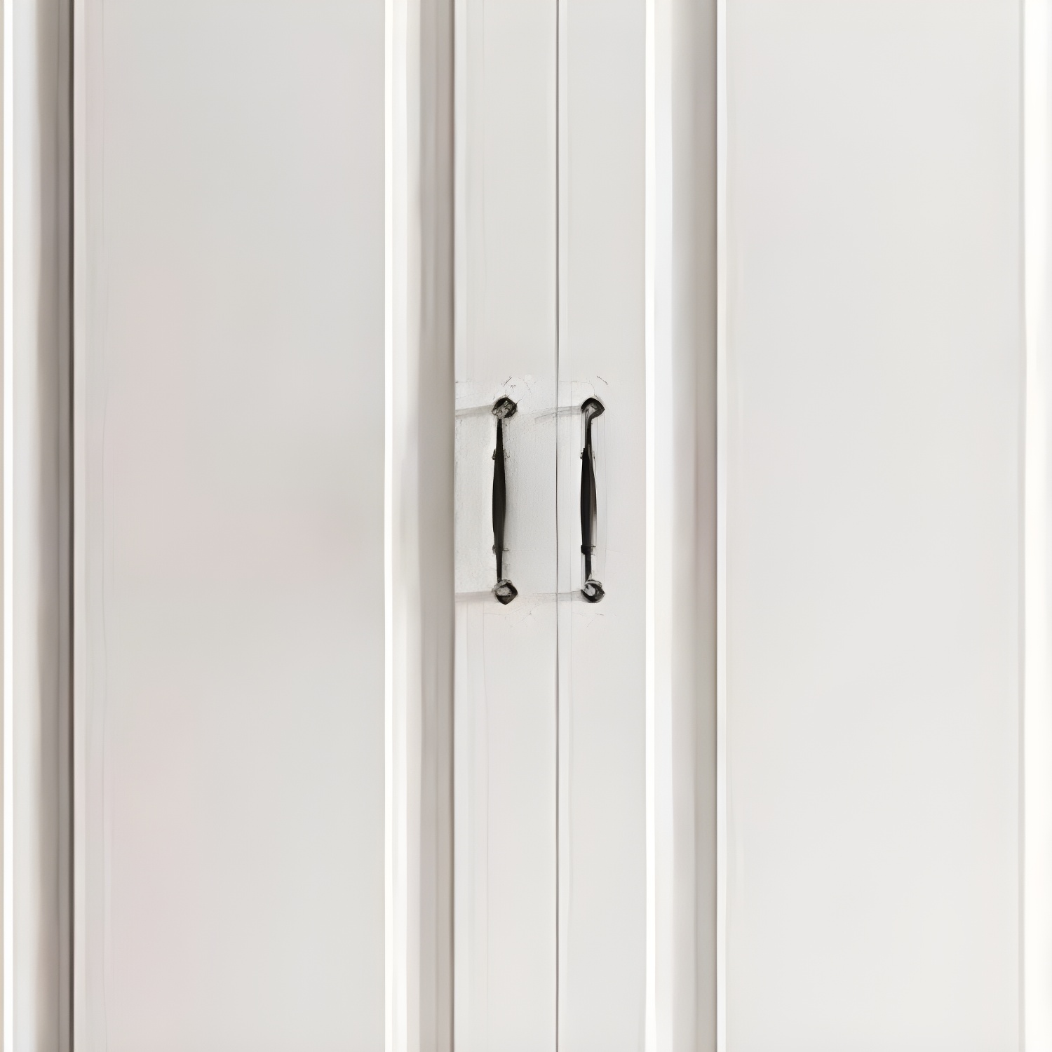 Engineered Wood Armoire Glam White Wardrobe Cabinet with 2 Drawers - image 9
