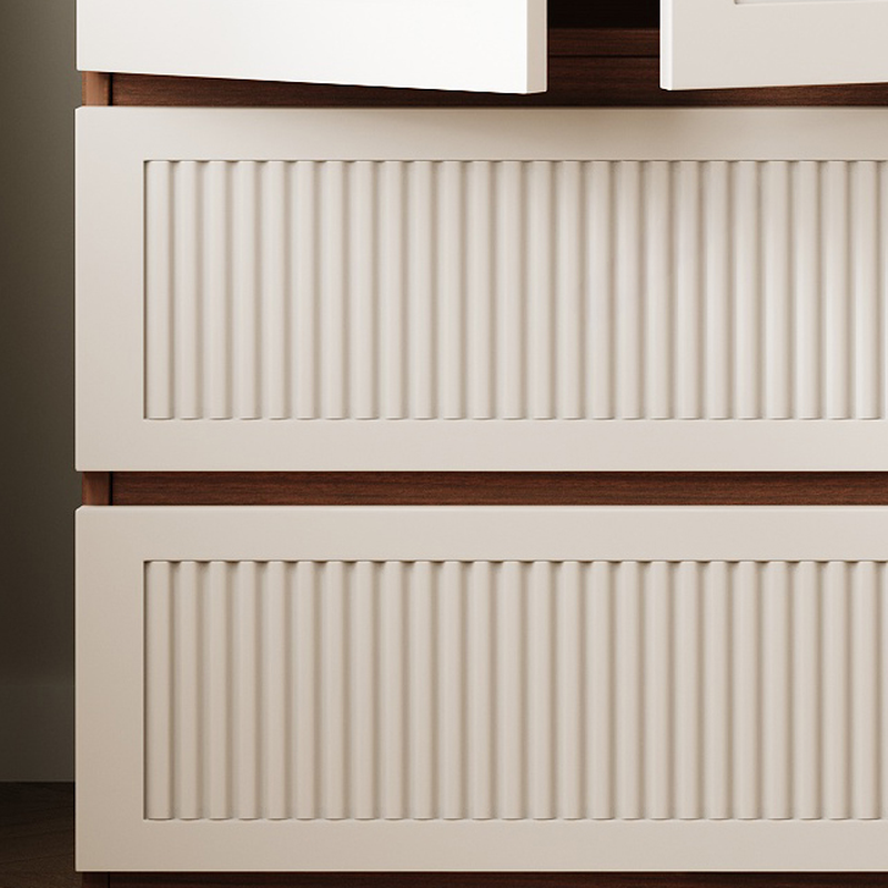 Acorn Minimalist Pine Wood Wardrobe Closet with Soft Close Drawer, Soft Close Door, Interior Shelves, and Clothing Rod - image 4