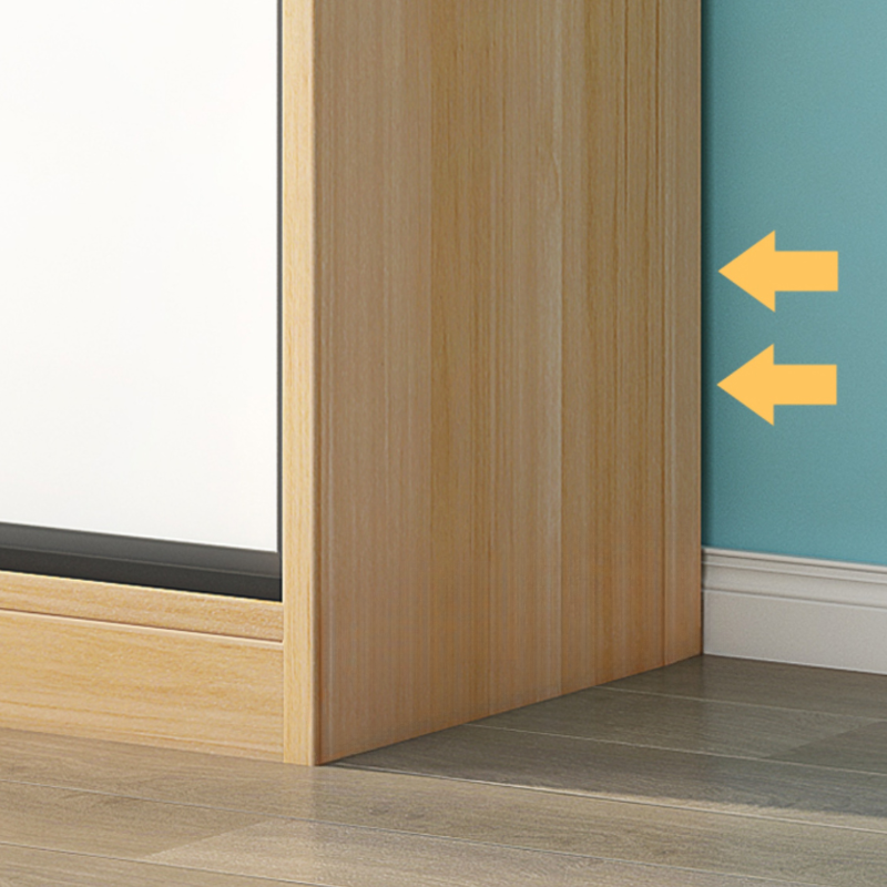 Chalk Minimalist Laminate Cabinet Armoire with 3-Drawer/4-Drawer, Interior Shelves, and Clothing Rod