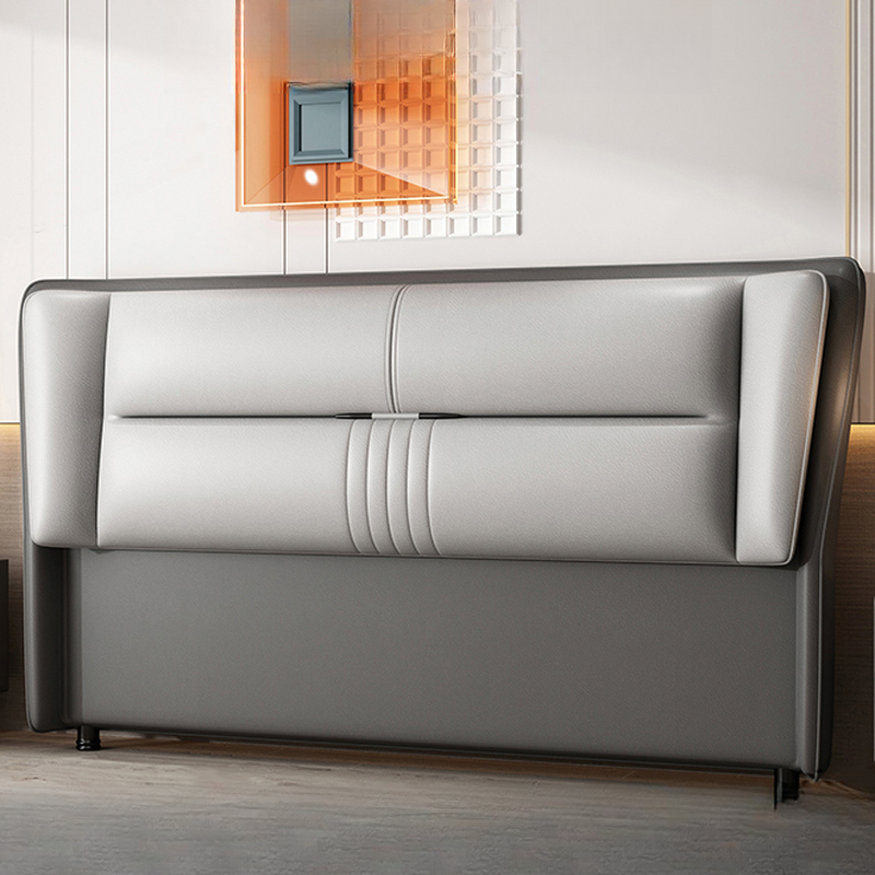Trendy Panel Headboard in Natural Wood with No Distressing, Rectangle Shape for Twin XL/Full/Queen Bed, Featuring Sponge Upholstery and Standard Height - image 3