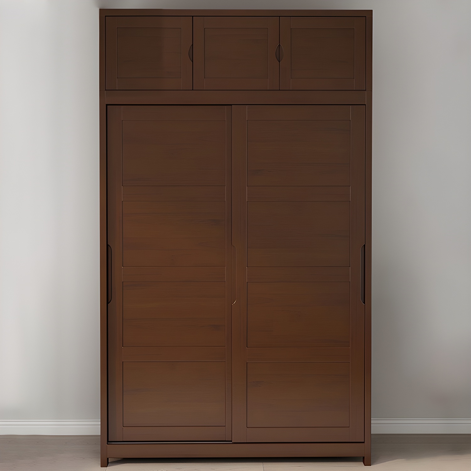 Rubberwood Solid Wood Wardrobe Traditional Freestanding Wardrobe - image 5