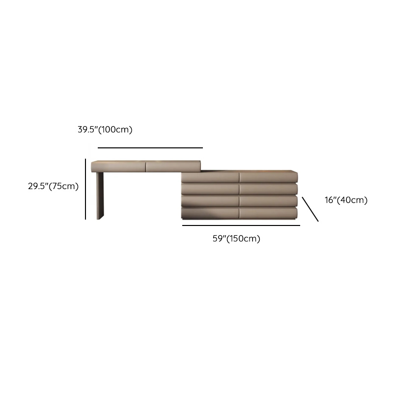 Multi-Purpose Tan Vanity Set with 10 Drawers, Lighting, Scalable, Adjustable Touch, and Adjustable Brightness - image 16