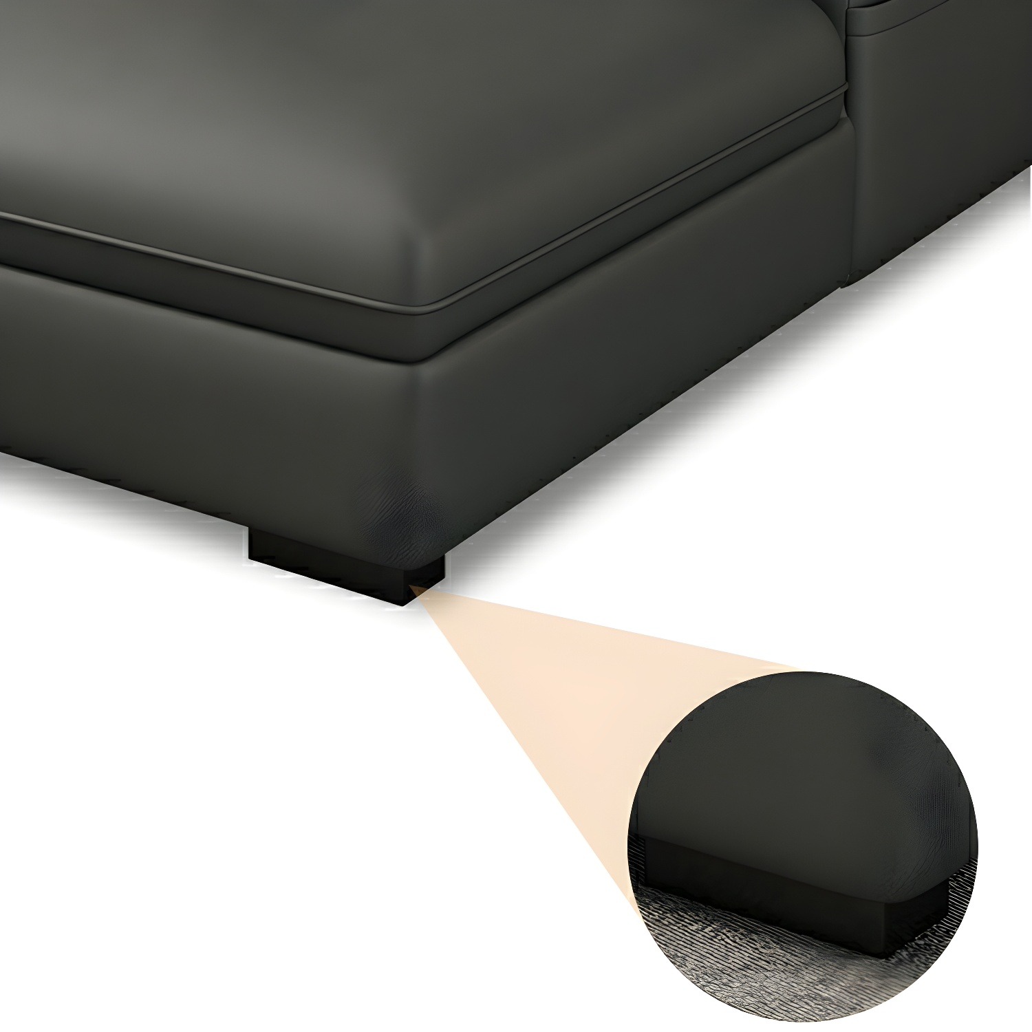 Modern Gray Stationary Sectional Sofa with Pillow Top Arm and Storage - image 6