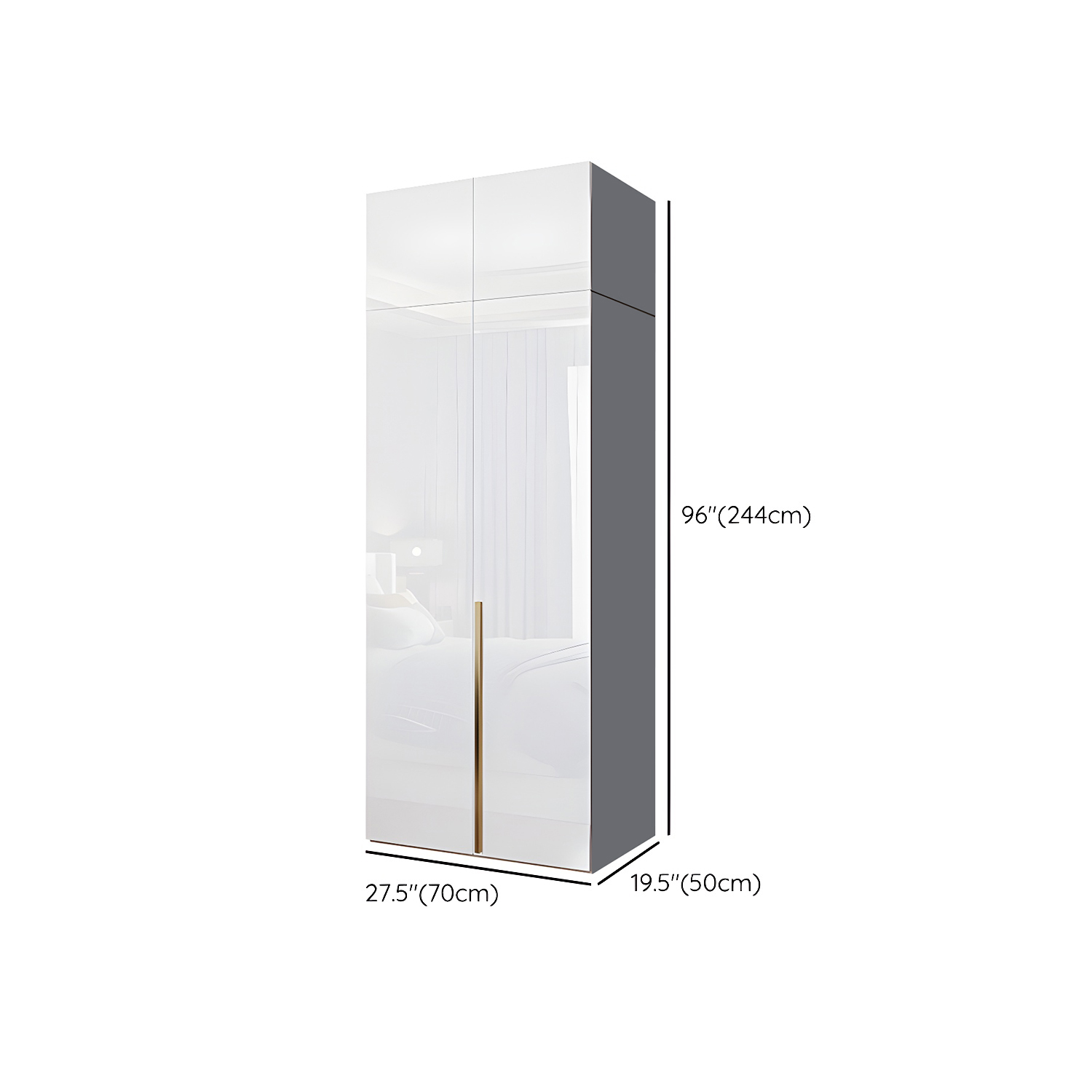 Bedroom Soft Close Doors Armoire Modern Style Wooden Wardrobe Cabinet - image 19