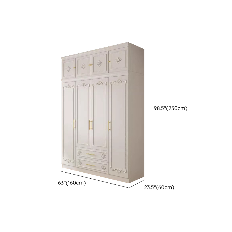 White Simple Timber Wardrobe Closet Soft Close Drawer Soft Close Door Interior Shelves - image 19