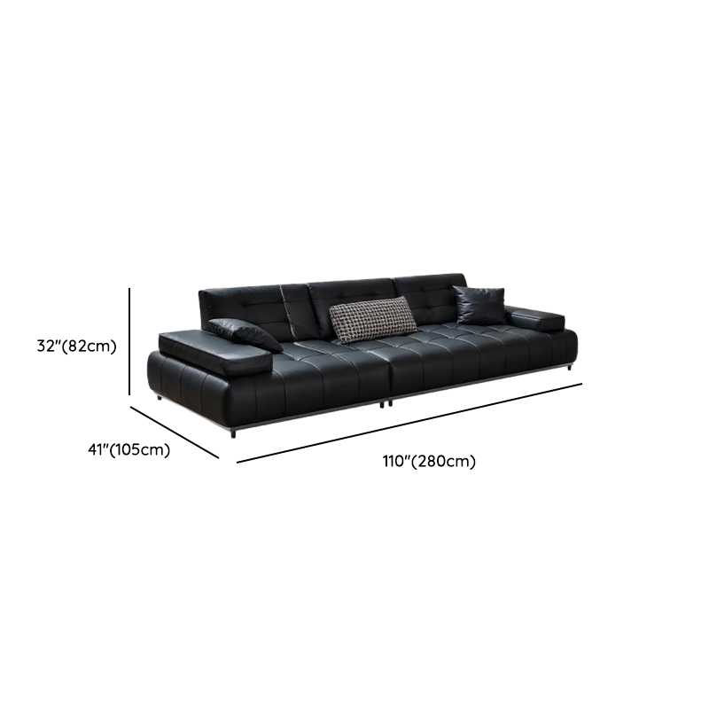 Straight/L-Shape Sofa Couch/Sofa Recliner with Tufted Back in Dark, Horizontal/Left Hand Facing, Decorative-stitched - image 19