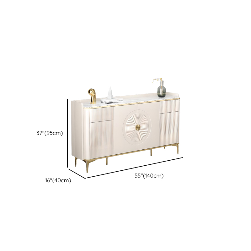 Glam Free Standing Utility Storage Cabinet for Parlor with Sintered Stone Countertop - image 13