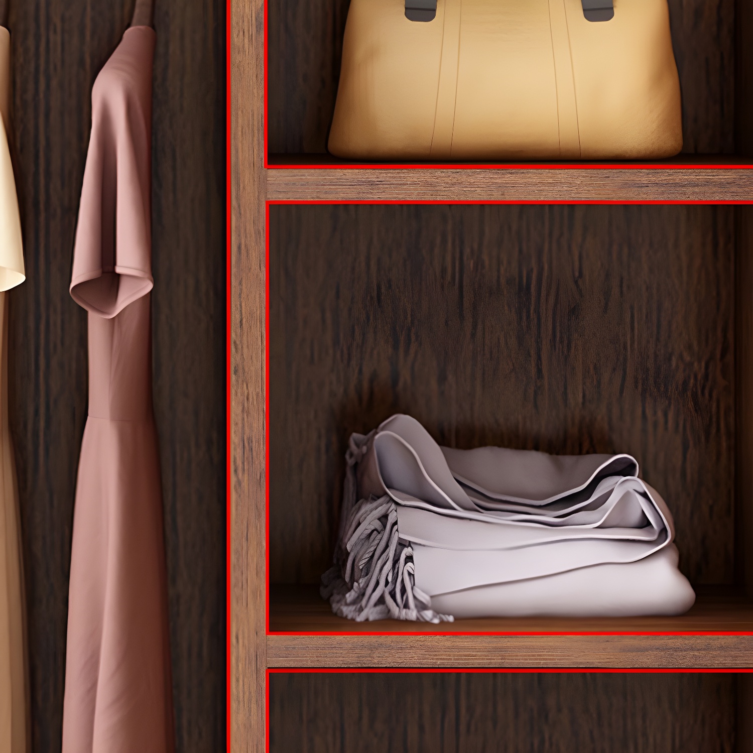 Solid Wood Frame Wardrobe Freestanding Wardrobe with Sliding Doors - image 7