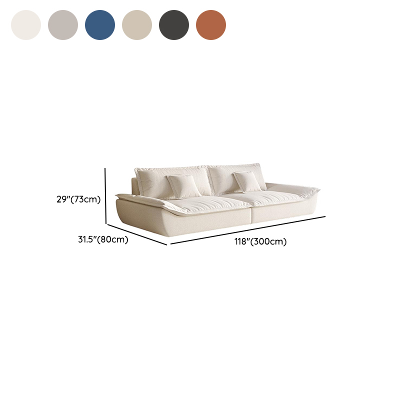 Modish Solid Color Stain Resistant Standard Sofa/Loveseat for 3-seater/4-seater/5 Person with 2 Pillows - image 20