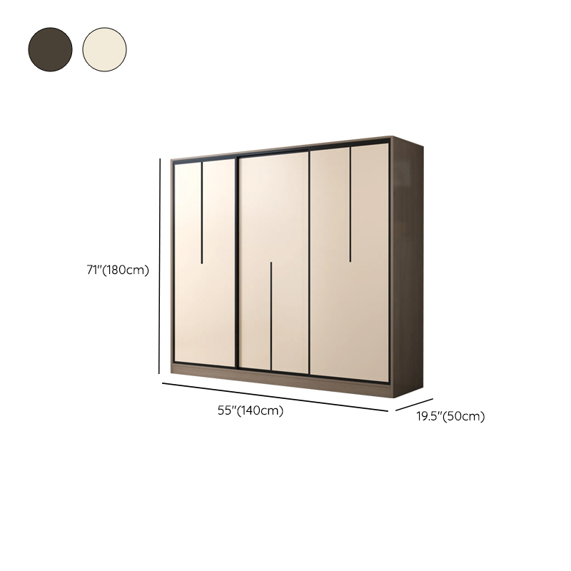 Minimalist Manufactured Wood Independent Wardrobe Closet with Soft Close Door, Interior Shelves, and Clothing Rod - image 10
