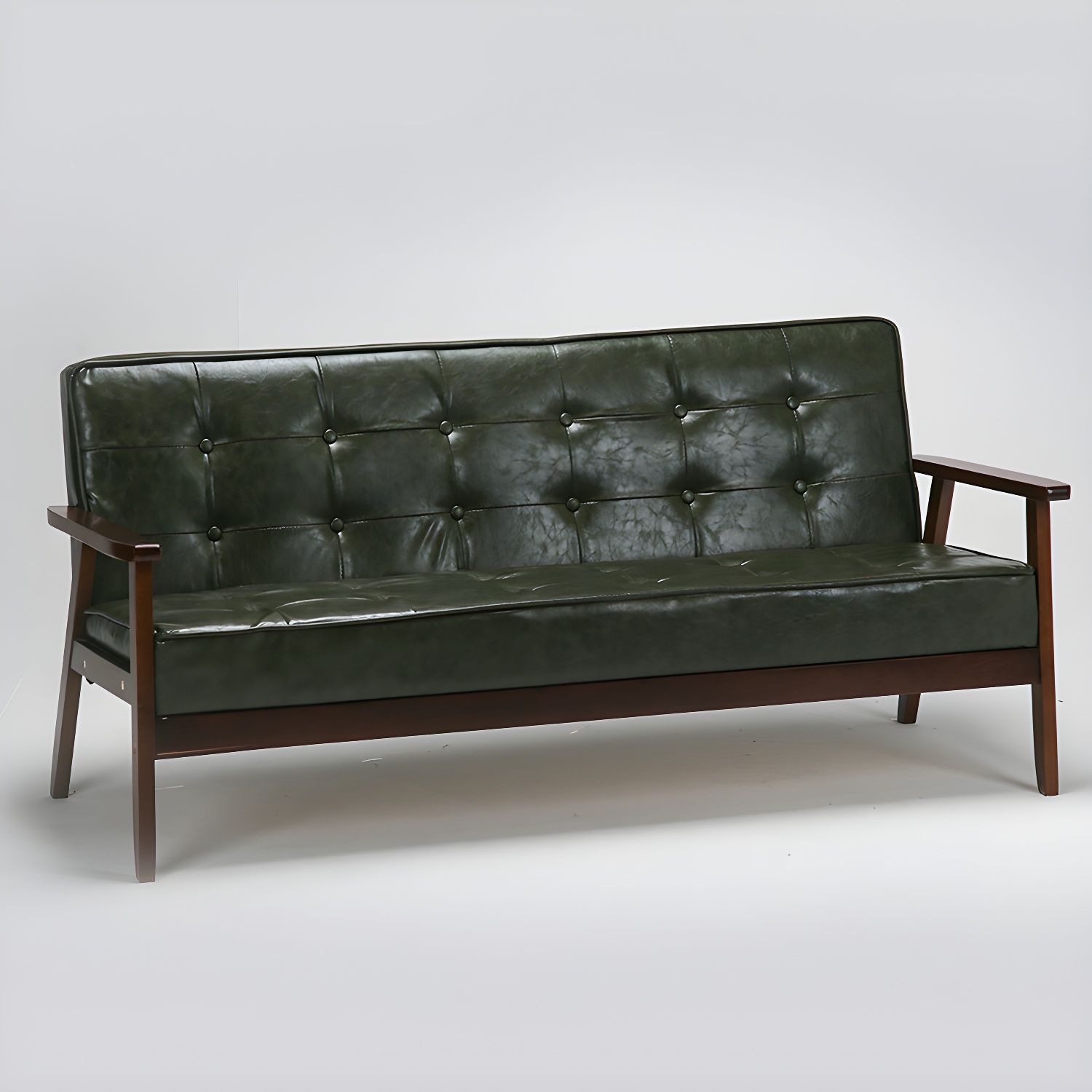 Modern Wood Frame Tufted Back Sofa with Cotton Seat Sleek and Stylish Seating - image 4