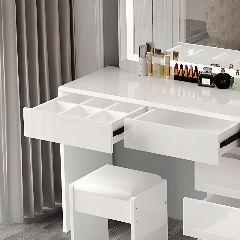 Scalable Manufactured Wood Push-Pull Bedroom Floor Vanity, No Suspended - image 7