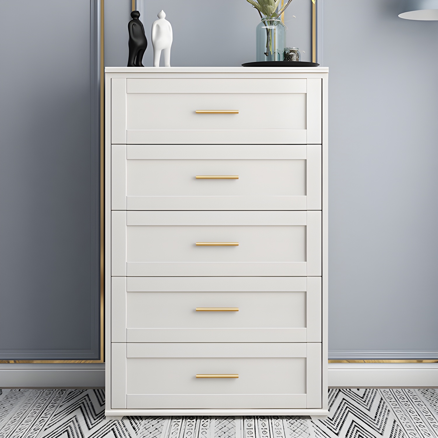 Classic Glam Storage Chest Solid Wood Storage Chest Dresser , 17.55 Inch Width - image 7