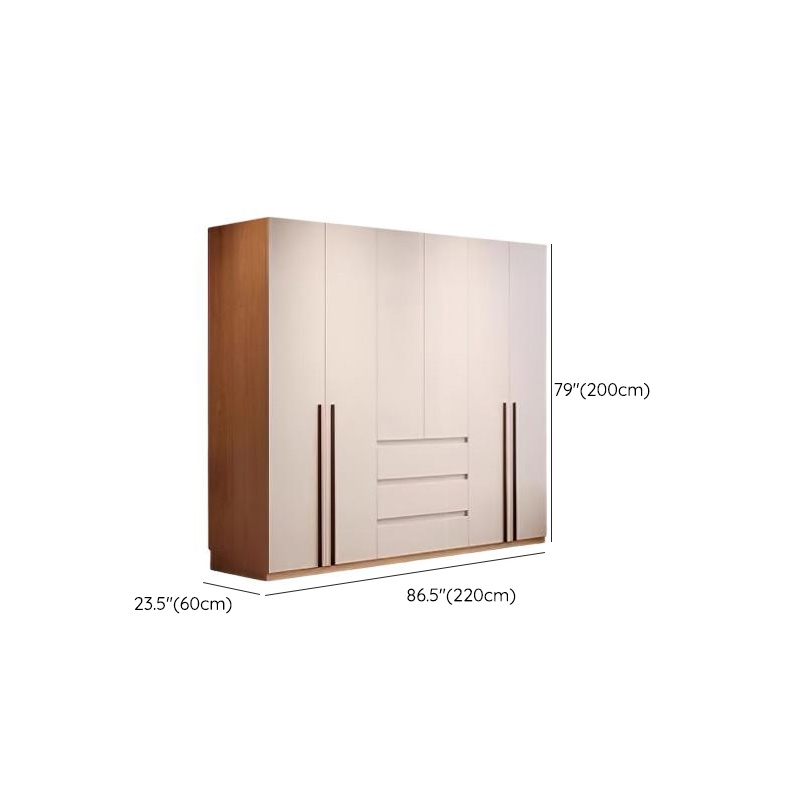Beige Modish Laminate Independent Wardrobe with Soft Close Drawer, Soft Close Door, and Interior Shelves - image 12