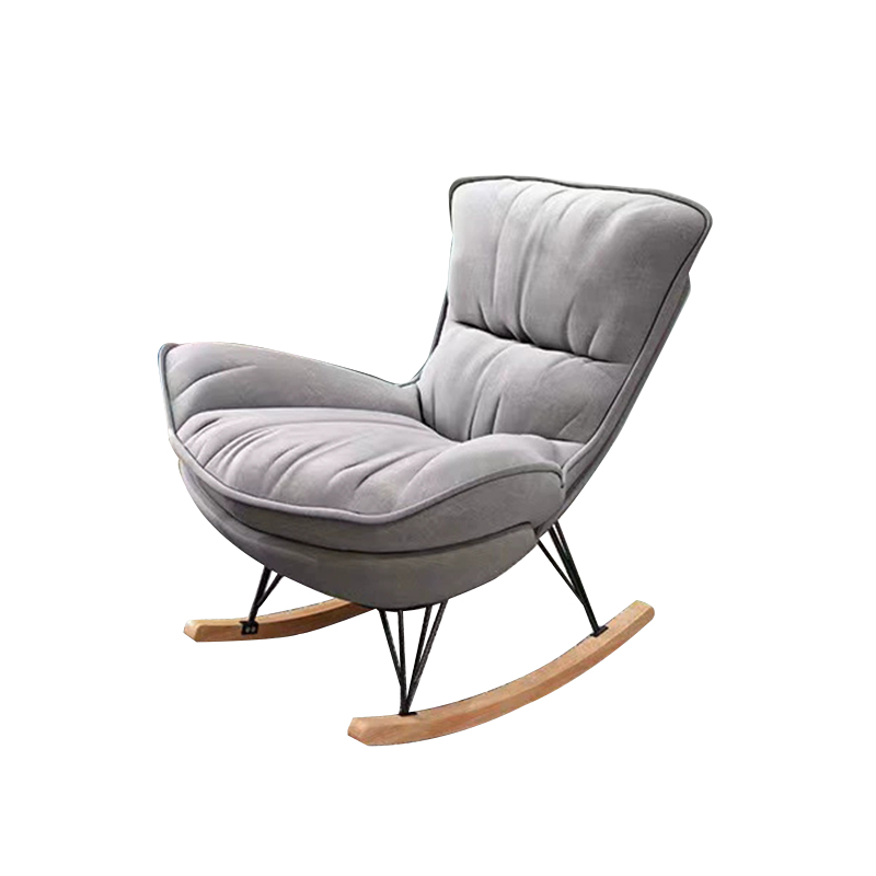 Stylish and Comfy Modern Rocking Chair with Natural Wood Legs and Slipcover - image 11