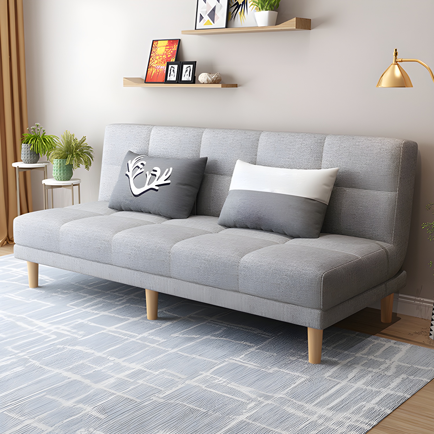 Contemporary Armless Standard Sofa Bed Dual Purpose Sofa for Living Room - image 18