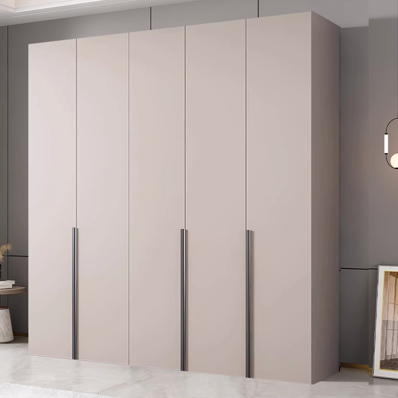 Cream Trendy Timber Standalone Wardrobe Armoire with Soft Close Door, Interior Shelves, and Articulated Mechanism - image 3
