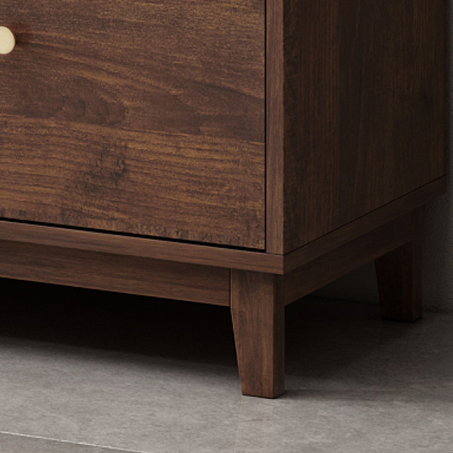 Contemporary Wood Buffet with Glass Doors and 3 Storage Drawers - image 10