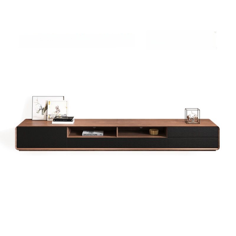 Wooden TV Stand with Shelf, 4 Drawers, Closet, Cable Management, and Open-air Storage - image 5