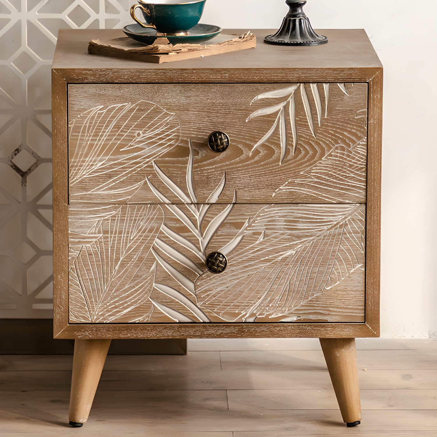 Modern Standard Storage Cabinet Solid Wood Cabinet with Drawer - image 10