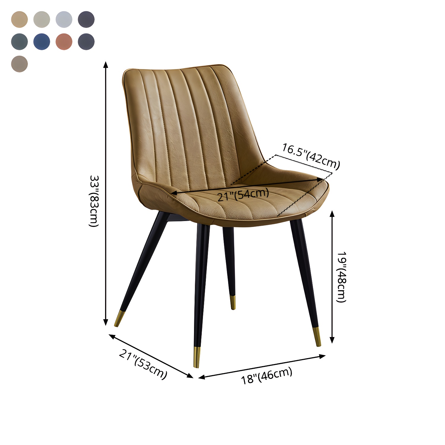 Scandinavian Leather Restaurant Side Chair Matte Finish Parsons Dining Chair - image 24
