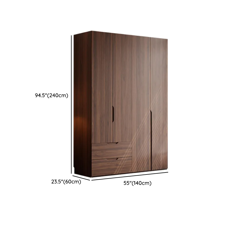 Acorn Minimalist Natural Wood Wardrobe Closet with 2 Drawers, Soft Close Door, Interior Shelves, and Clothing Rod - image 10