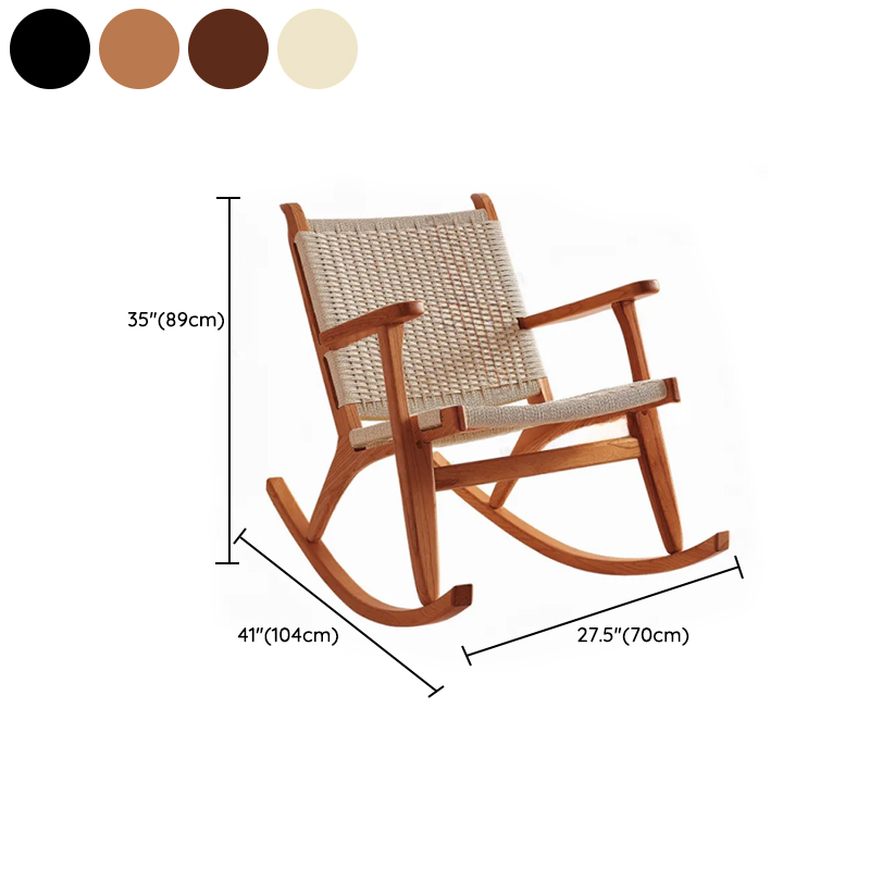 Wood Front Porch Rocking Chairs with Rear Back, Stationary - image 19