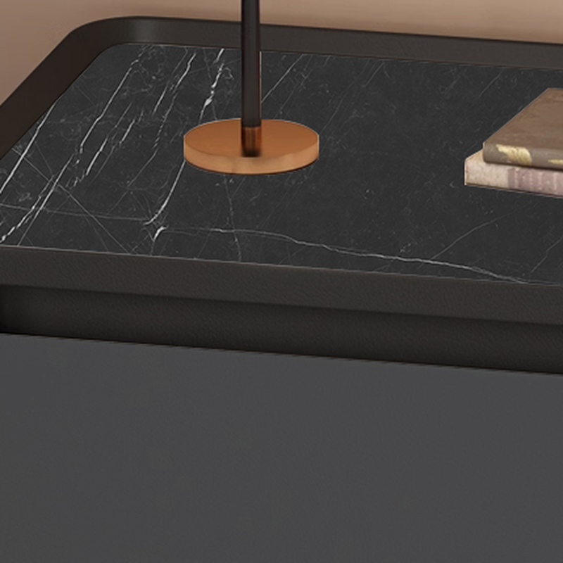 Stylish Bedside Cabinet Nightstand with 2 Drawers and Sintered Stone Countertop - image 11