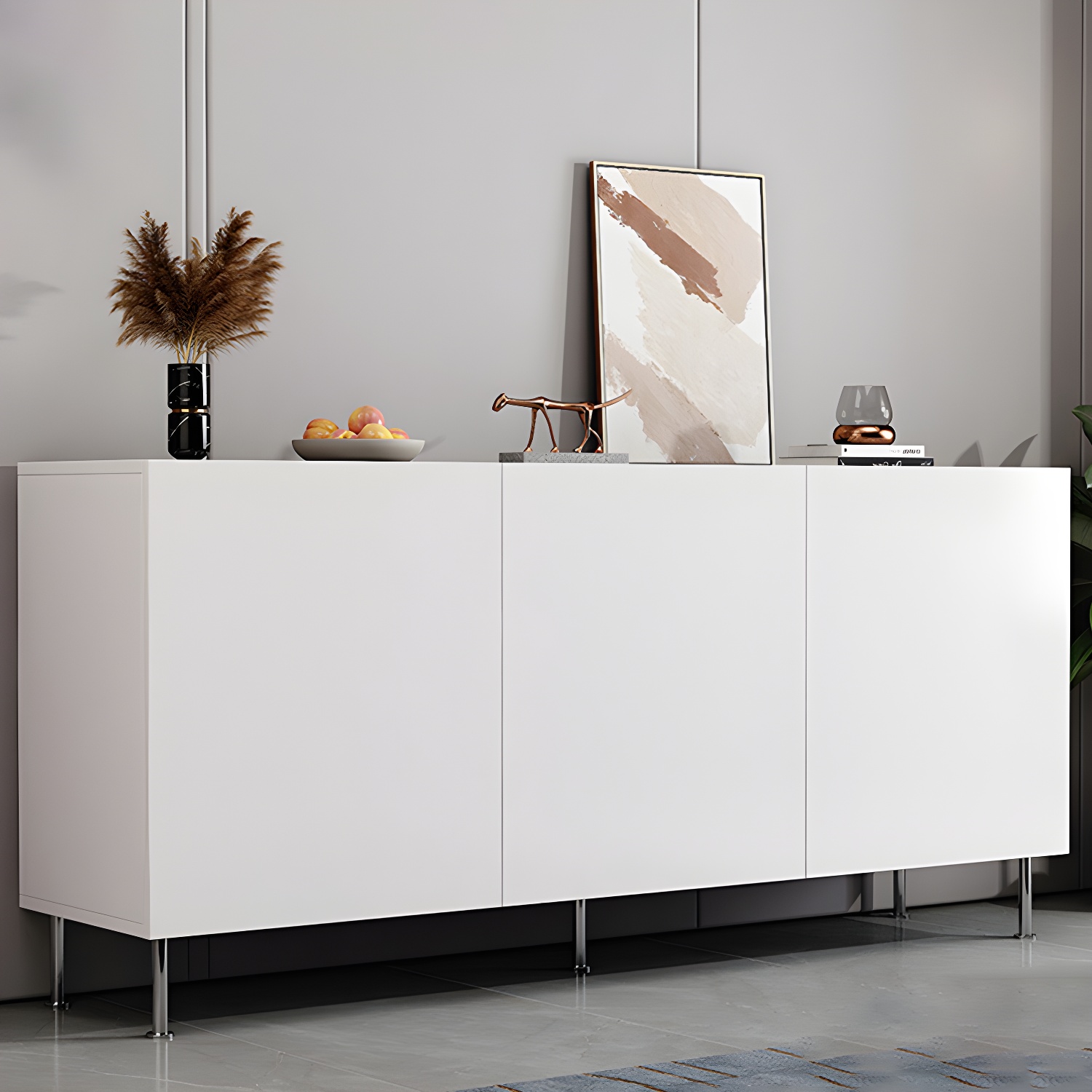 Adjustable Cabinets Sideboard Engineered Wood Sideboard for Living Room - image 3
