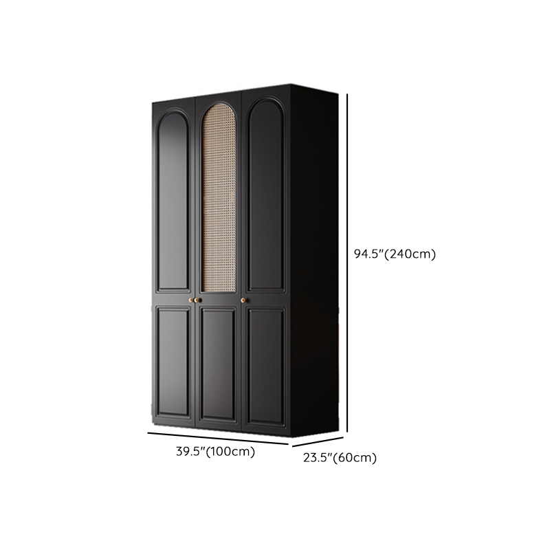 Modish Wood Independent Wardrobe Armoire with Compartments, Soft Close Door, and Interior Shelves - image 21