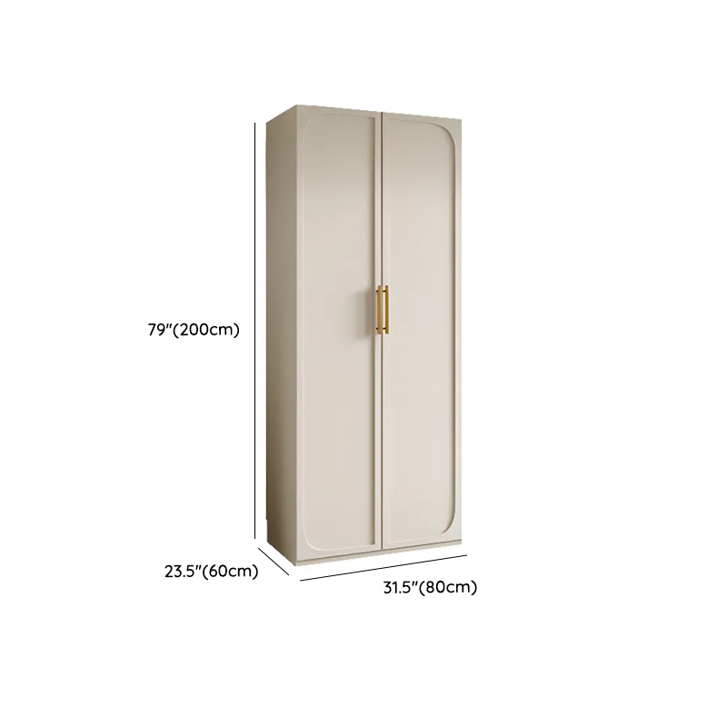 White Minimalist Wooden Wardrobe Closet with Soft Close Drawer, Soft Close Door, Interior Shelves, and Clothing Rod - image 20