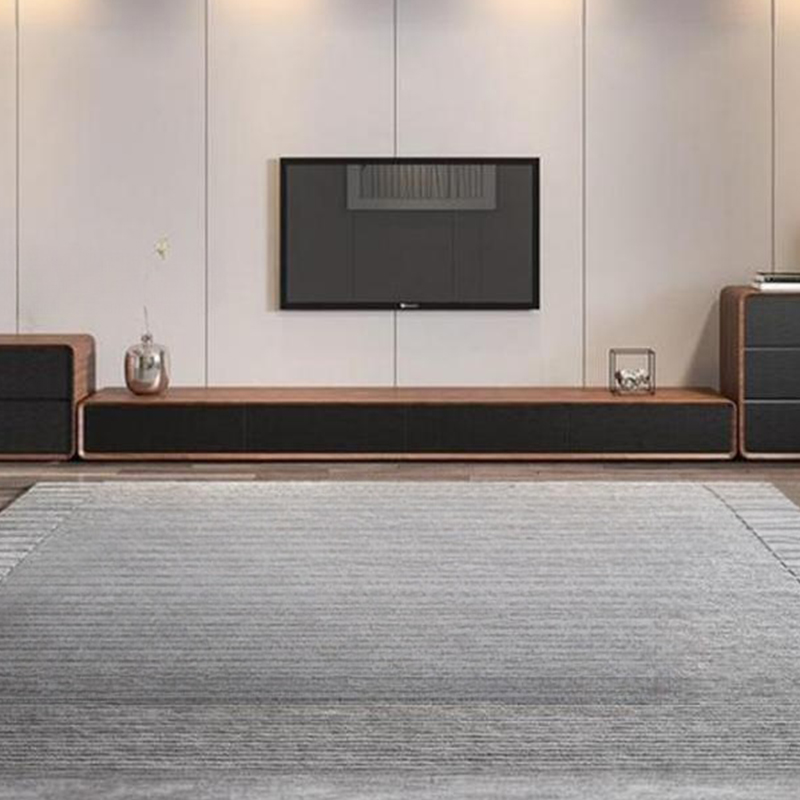 Contemporary Oblong Wood TV Stand Console with Storage Drawers - image 11