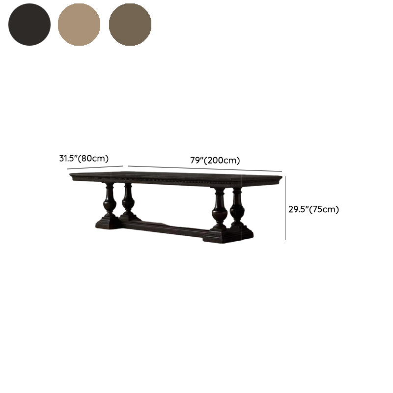 French Country Rectangle Wood Dining Table with Trestle Base, Full Assembly Needed - image 18