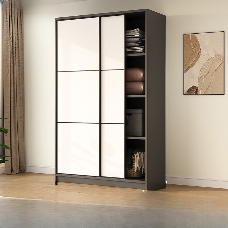 Detached Timber Gray Wardrobe Armoire with Soft Close Door, Interior Shelves and Hanging Rod, Soft Close Drawer Included/Not Included - image 3