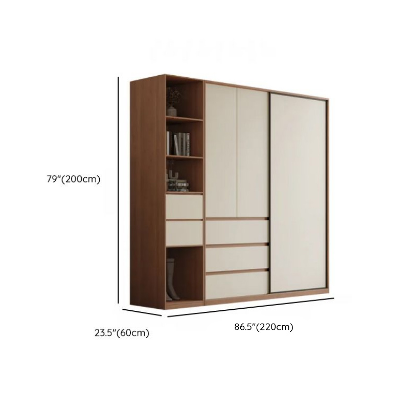 Multi-Color Simple Lumber Wardrobe Closet with Soft Close Drawer, Soft Close Door, Interior Shelves, and Clothing Rod - image 17