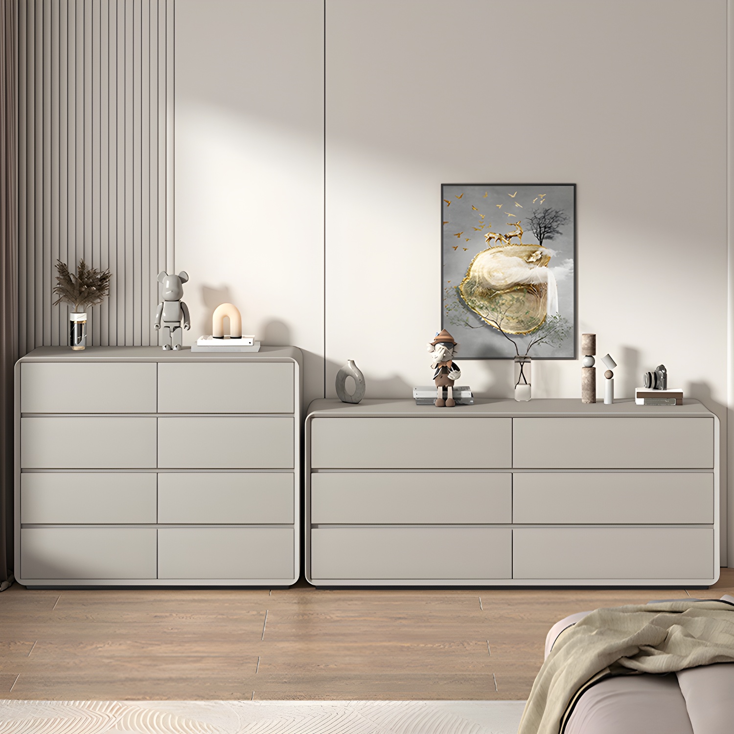 Modern Double Dresser with Drawers - Wood Finish, Horizontal Orientation, No Distressing - image 7