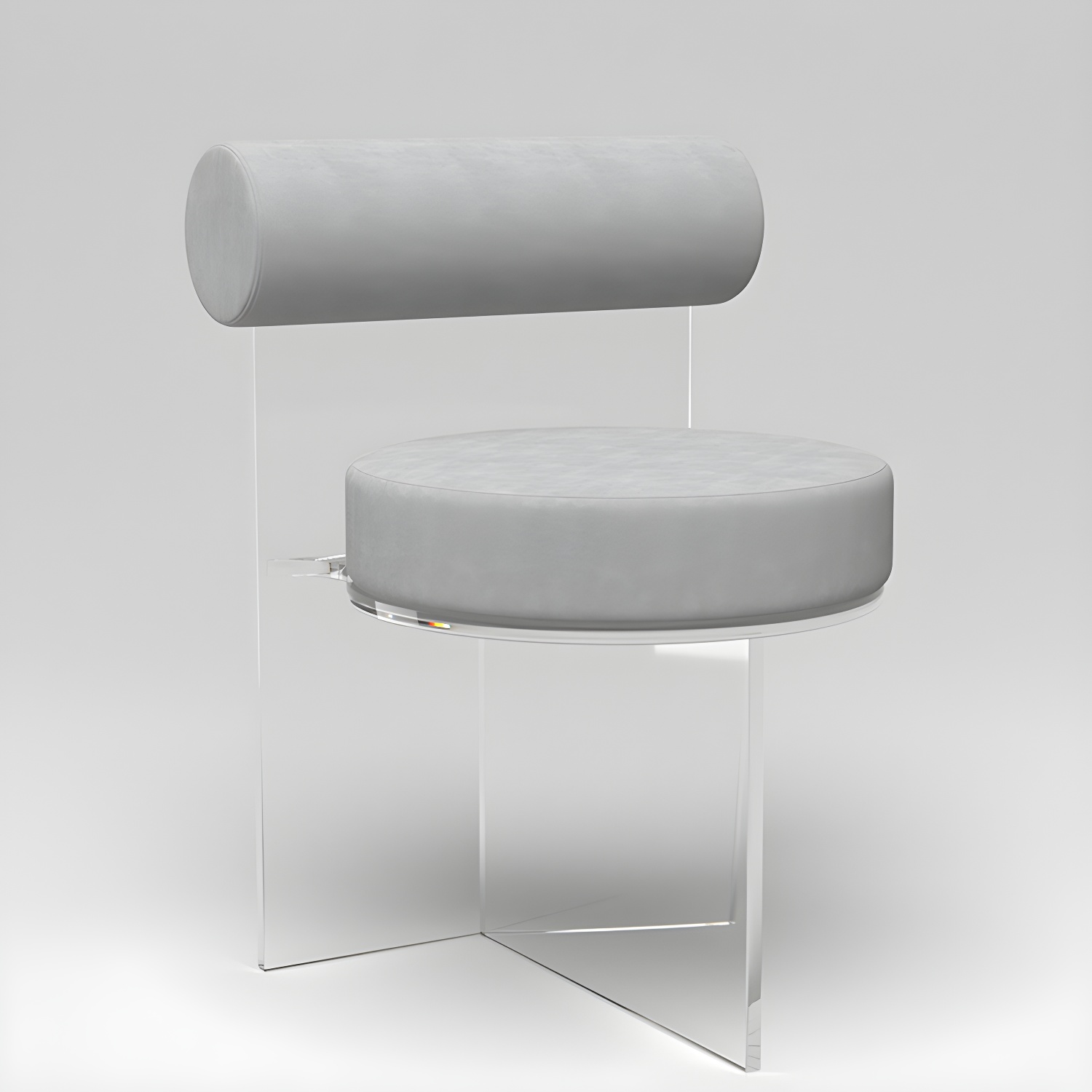 Modern Clear Leg Side Chair with Solid Back and Low Back Heights for Kitchen & Dining - image 4