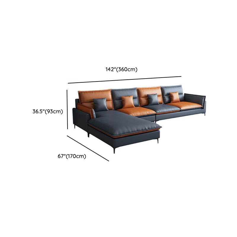 Casual Straight Stain Resistant Sofa in Dark Grey with Horizontal Orientation, Sponge Seat Fill, and Square Arm - image 11